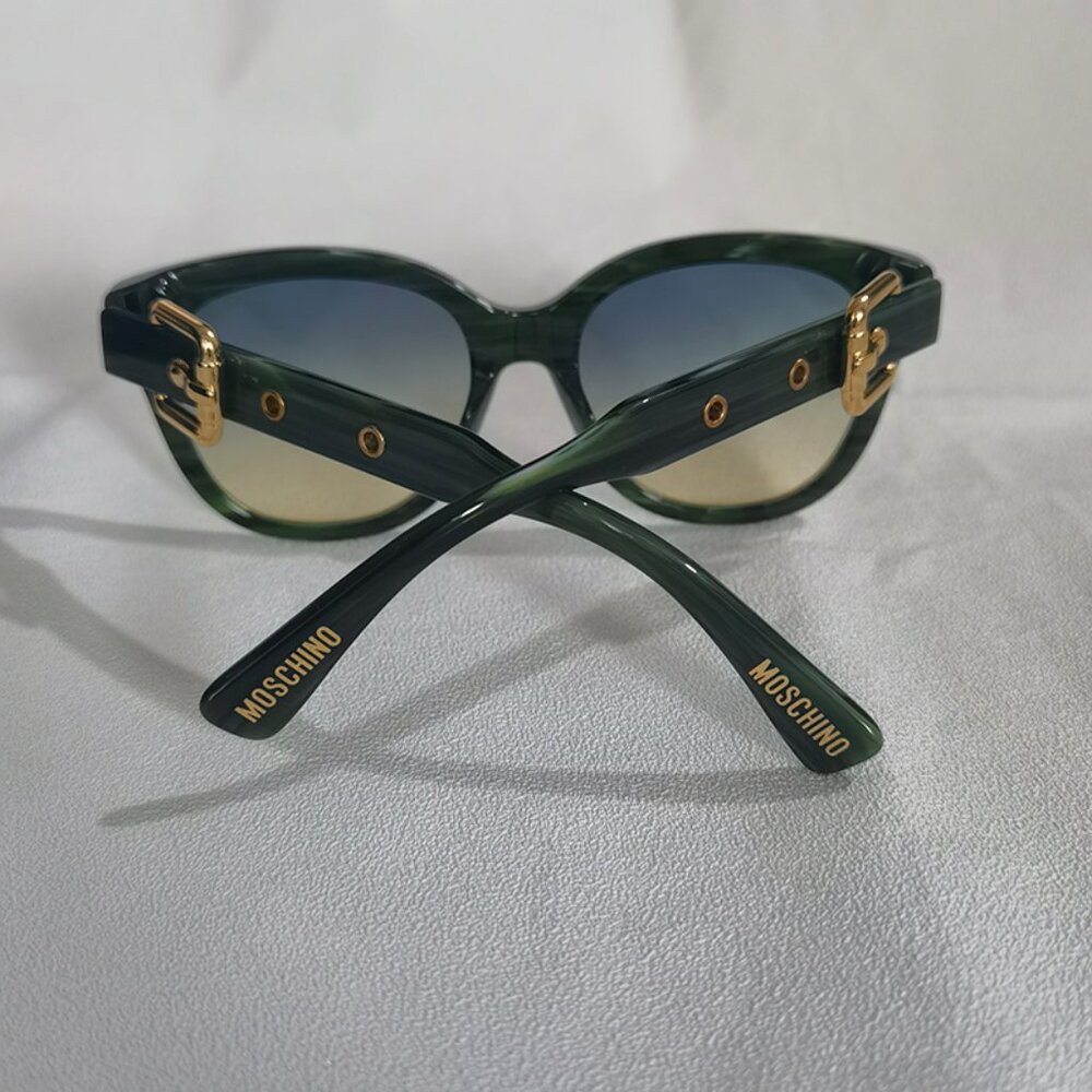 Moschino Green Gradient Sunglasses For Men And Women - Picture 10 of 10